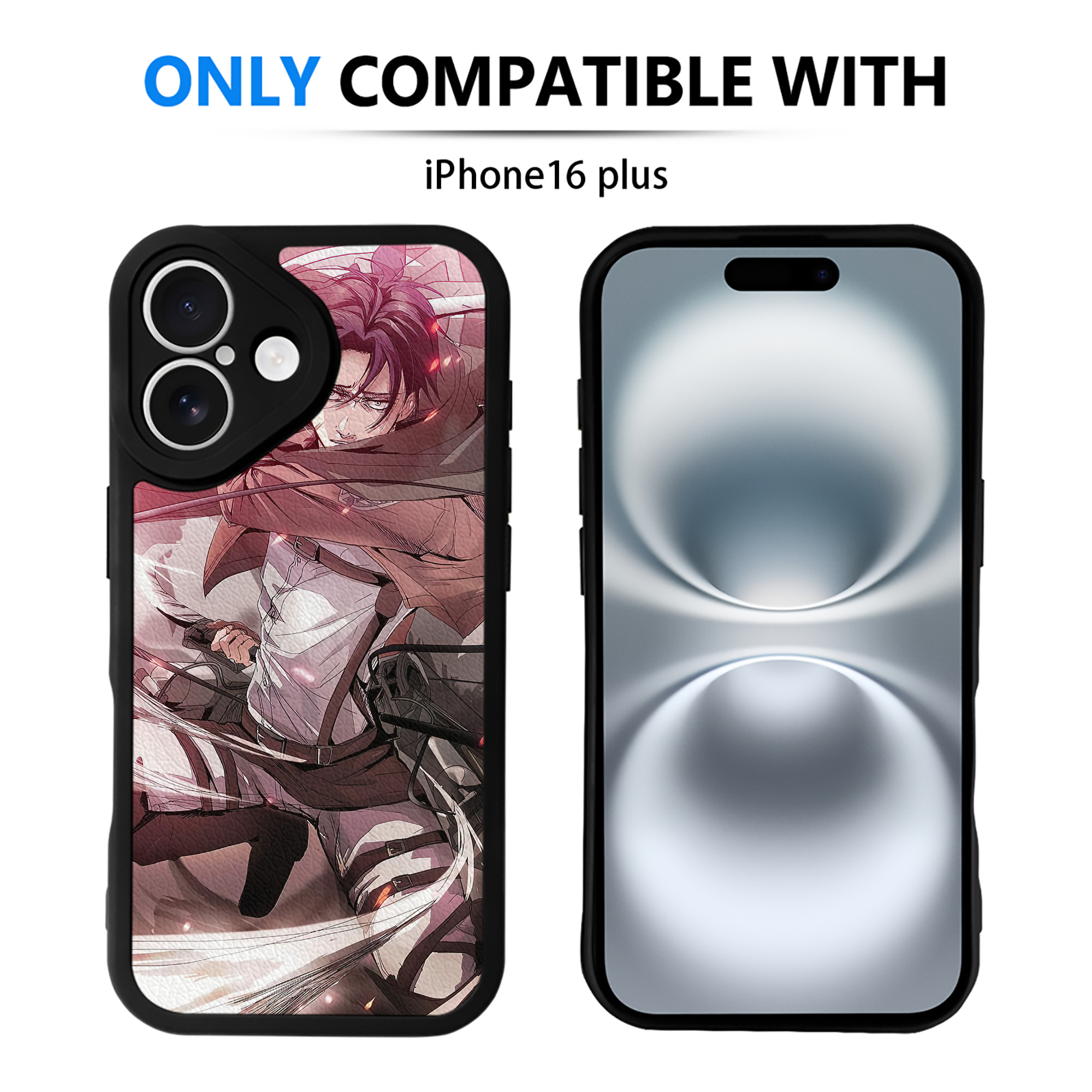 （画像用） 進撃の巨人 Attack on Titan 【iPhone 16シリーズ対応】シリコンスマホケース（レザー調） 材質：シリコン